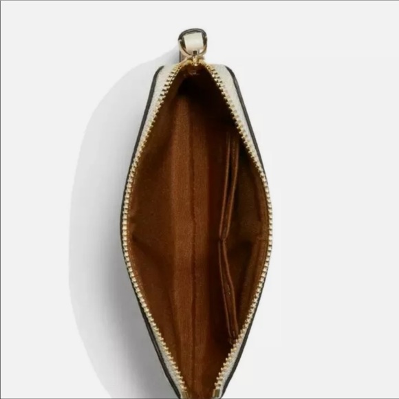 Coach Corner Zip Wristlet With Painted π Print - Picture 2 of 3